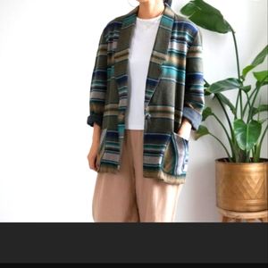 lightweight striped jacket blazer